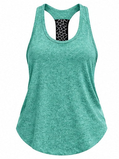 Aria Open-Back Training Tank - Teal - Front