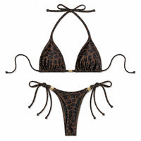 The Capri Tie-Side Bikini - Chocolate Brown - Front