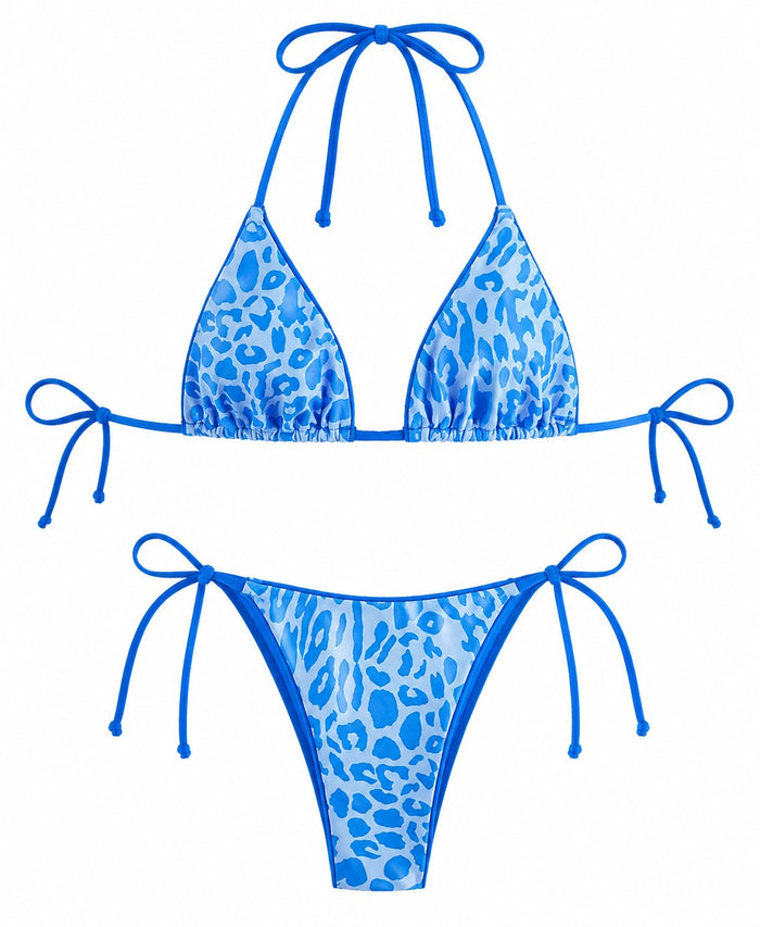 The Tulum Bikini Set - Blue - Front