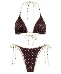 The Tulum Bikini Set - Brown - Front