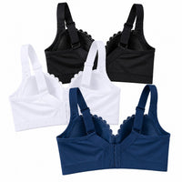 Lace Sculpt Three-Piece Bra Set - Black Mix - Back