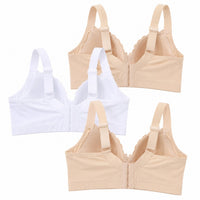 Lace Sculpt Three-Piece Bra Set - Camel - Back