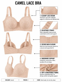Lace Sculpt Three-Piece Bra Set - Details
