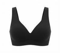 Second-Skin Seamless Push-Up Bra - Black - Front