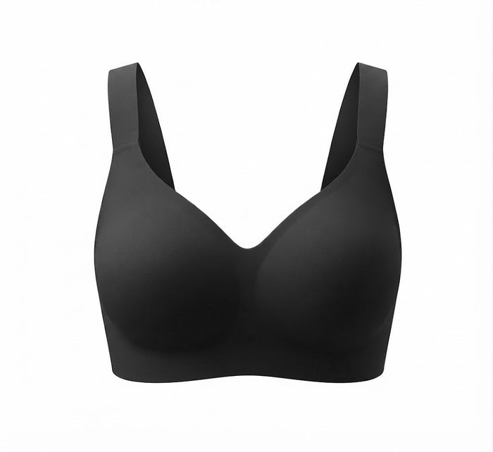 Cloud Gel Seamless Bra - Black - Front