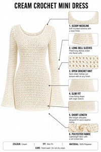Tulum Backless Crochet Dress - Details