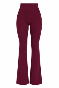 The Flow High-Waist Flare Legging - Maroon - Front