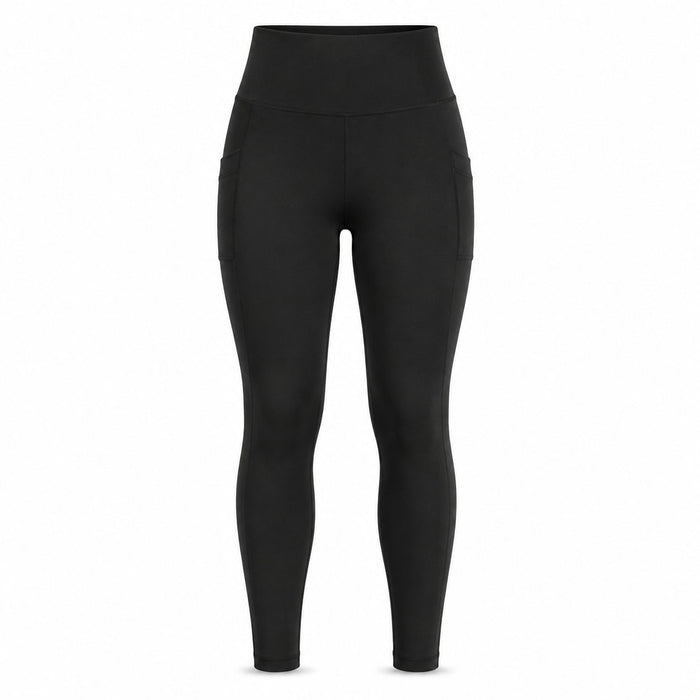 The High-Waist Pocket Legging - Black - Front