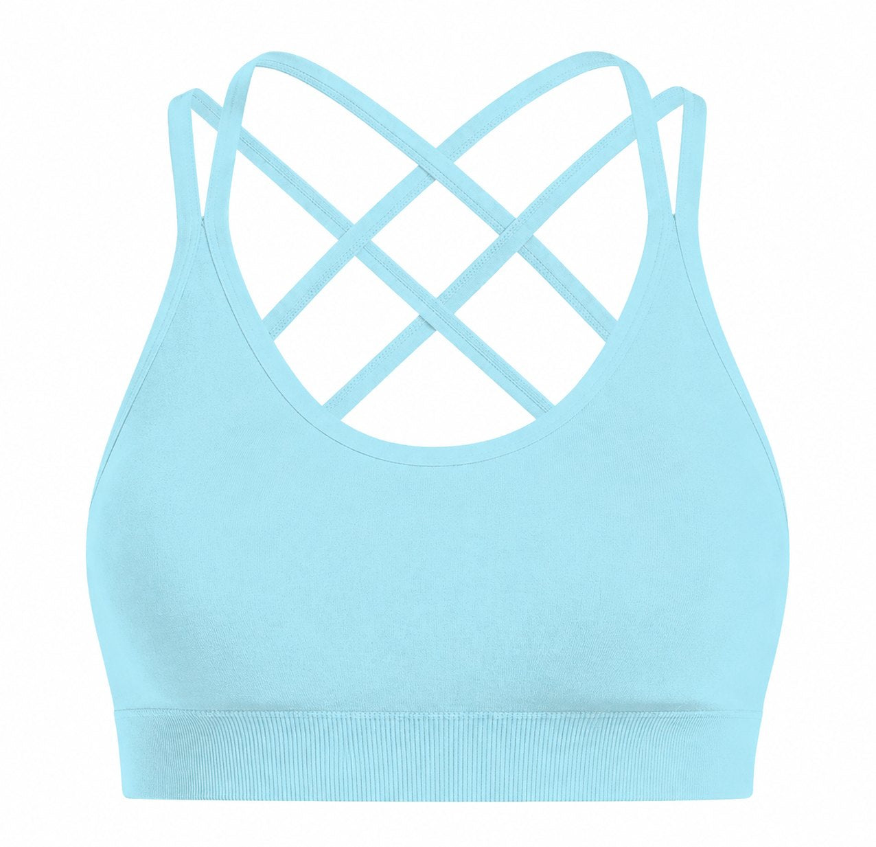 Essential Seamless Bra - Light Blue - Front