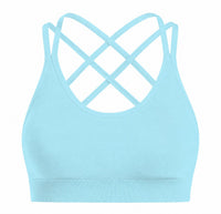 Essential Seamless Bra - Light Blue - Front