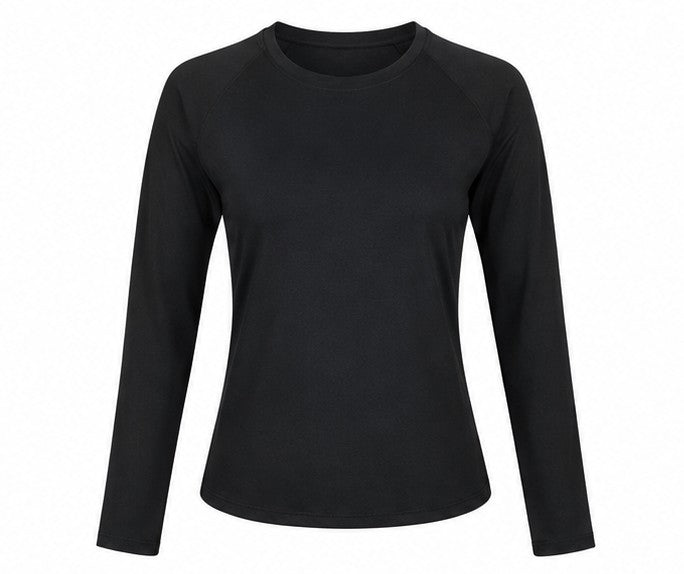 Drift Raglan Long-Sleeve Tee - Black - Front