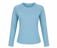 Drift Raglan Long-Sleeve Tee - Light Blue - Front