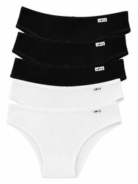 The Ribbed Brief 5-Pack - Black & White